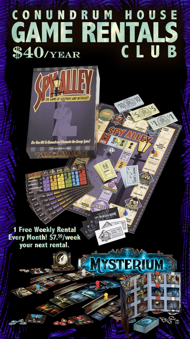 Conundrum House Game Rentals Club - Local to the Corvallis OR Area